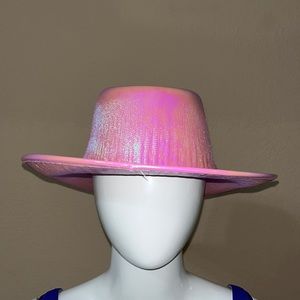 PINK Holographic Cowboy Hat